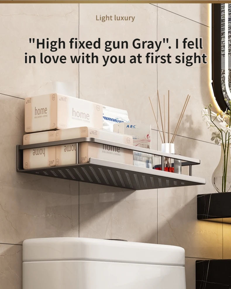 60 cm Breite, verbessertes WC-Aufbewahrungsregal/Badezimmer-Shampoo-Regale, Kleiderbügel, Duschregal, Kleiderbügel, Eckregal