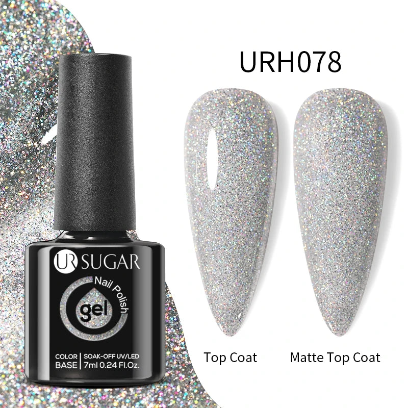 UR SUGAR 7/7.5ml Summer Blue Silver Gel Nail Polish Semi Permanent High Quality Soak Off UV LED Varnishes Nails Art Manicure.