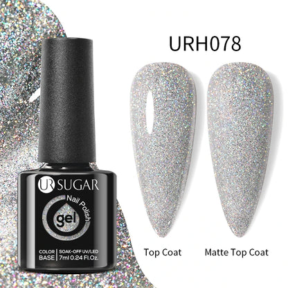 UR SUGAR 7/7.5ml Summer Blue Silver Gel Nail Polish Semi Permanent High Quality Soak Off UV LED Varnishes Nails Art Manicure.