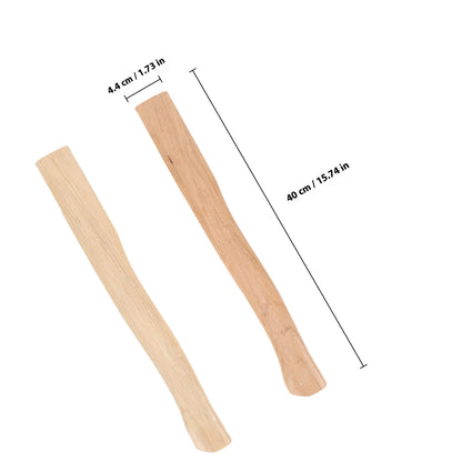 2-teiliger Holzaxt-Ersatz-Beilgriff, langlebiger natürlicher Holzgriff, ergonomisches Design, geeignet für verschiedene Achsen, langfristige Nutzung