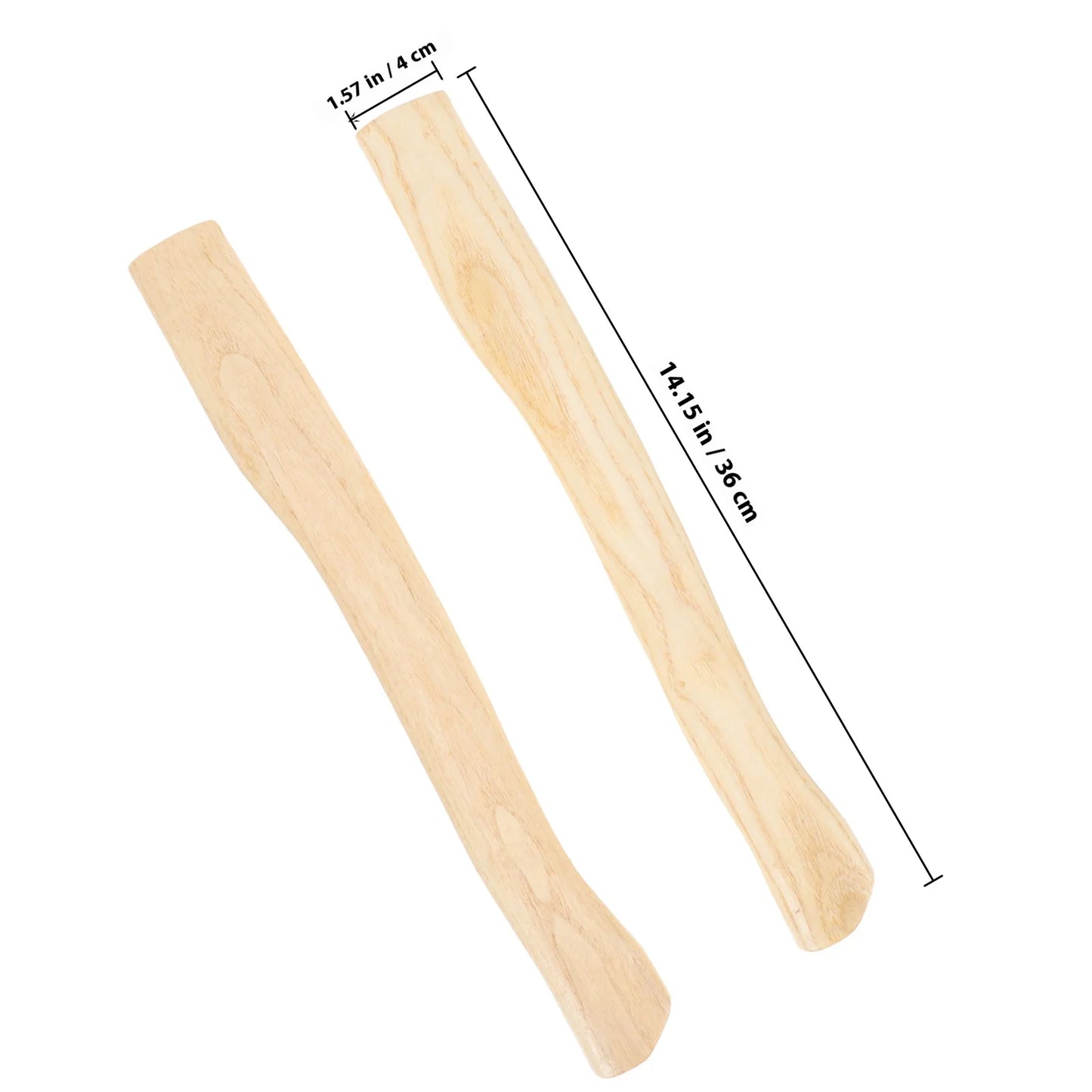 2-teiliger Holzaxt-Ersatz-Beilgriff, langlebiger natürlicher Holzgriff, ergonomisches Design, geeignet für verschiedene Achsen, langfristige Nutzung