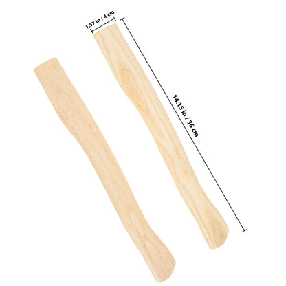 2-teiliger Holzaxt-Ersatz-Beilgriff, langlebiger natürlicher Holzgriff, ergonomisches Design, geeignet für verschiedene Achsen, langfristige Nutzung