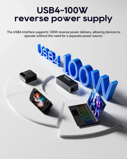 AOOSTAR AG02/AG01 EGPU Dock with OCuLink & USB4 Dual Ports, PCIe 4.0 x4 High Speed for Laptop Mini PC External Graphics Card.