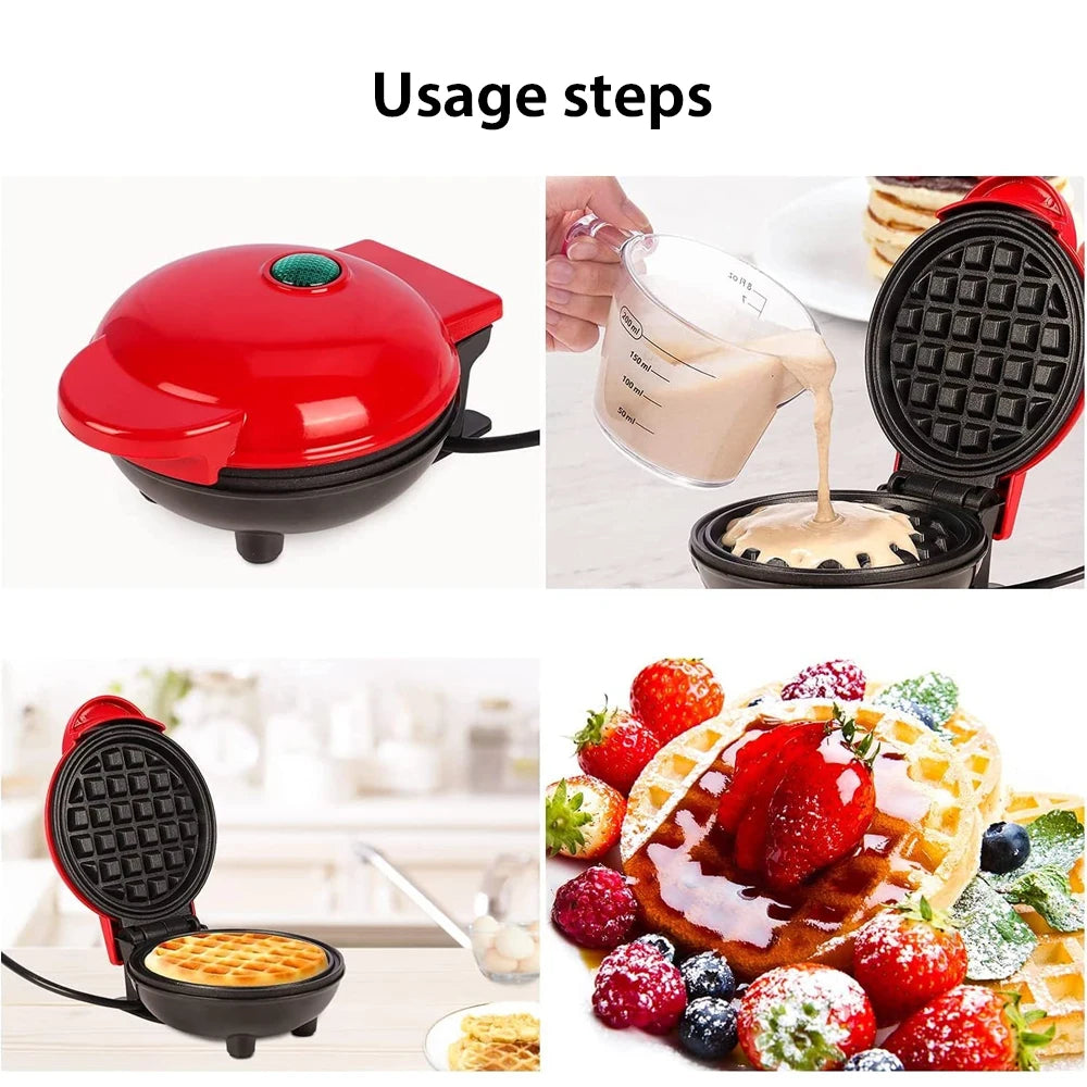 350W Mini Waffle Maker Electric Breakfast Maker Non Stick Pancake Bubble Egg Cake Oven Pan Eggette Machine.