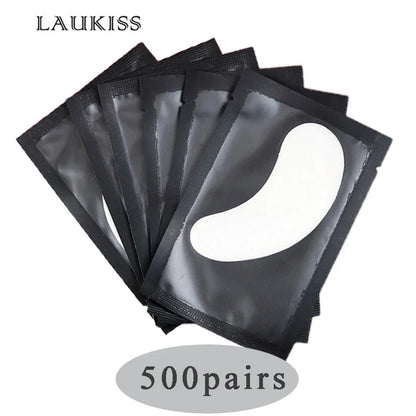 50/500/1000pcs Hydrogel Patches for Eyelashes Building Eyelash Extension Under Eye Pads Lash Stickers Tools Wholesale LAUKISS.