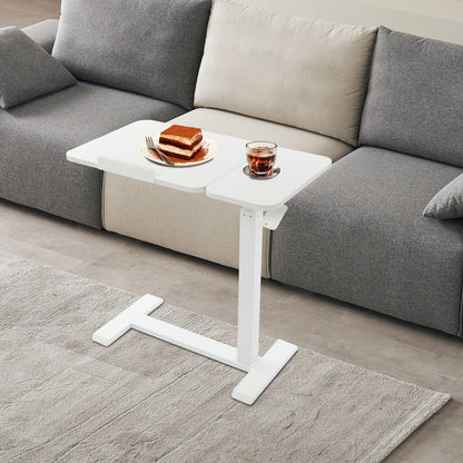 Mobiler Stehschreibtisch mit Tablettplatte, höhenverstellbar, 26–41 Zoll, drehbar, 40 kg belastbar, versteckte Räder für Home-Office-Laptops