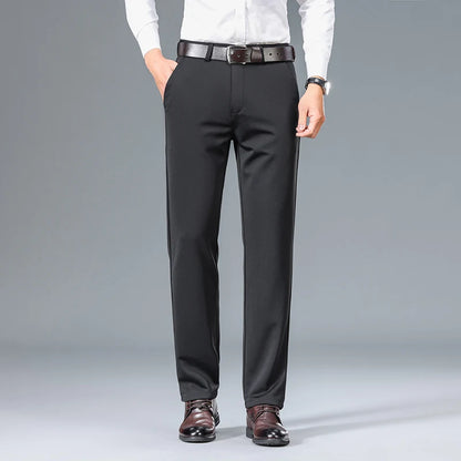Top Quality New Brand Casual Fashion Long Pants Business Hight Stretch Straight Comfortable Korean Trousers Men Clothing
