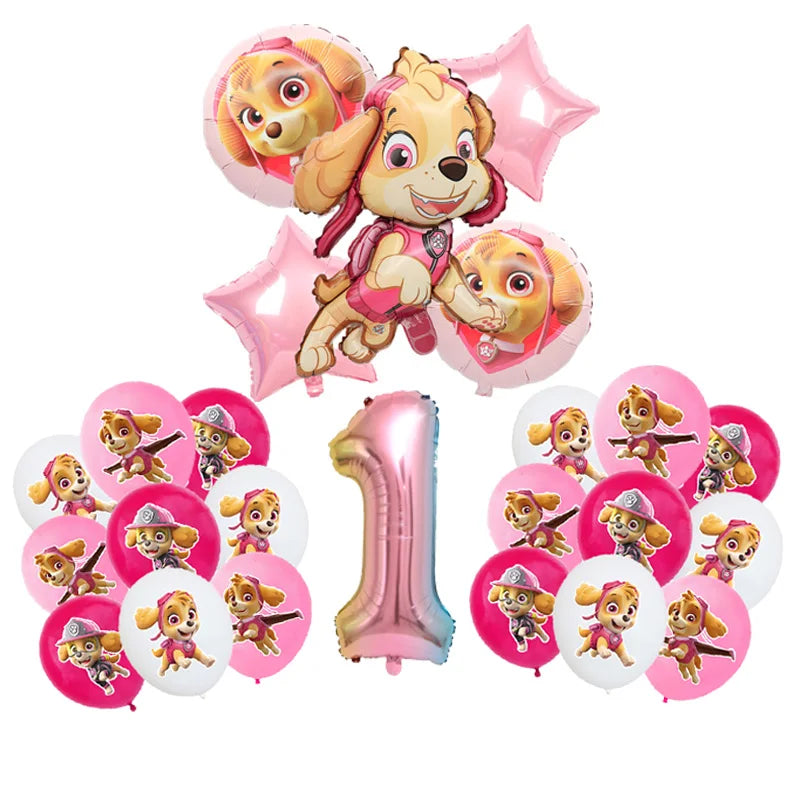 Paw Patrol Rosa Geburtstag Skye Thema Party Dekorationen Geschirr Set Pappteller Tassen Servietten Für Kind Party Liefert Spielzeug Geschenke