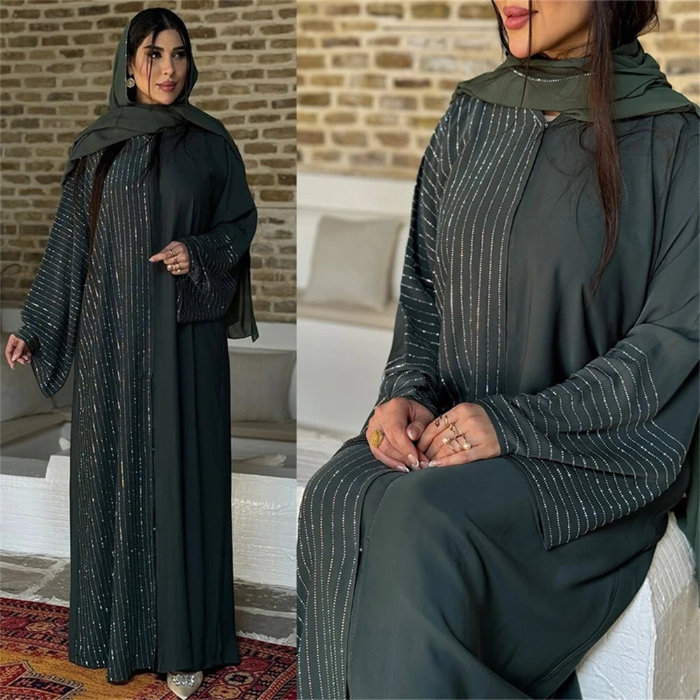 Ramadan Eid Kebaya Muslim Abaya Damen Dubai Long Dresses For Women Robe Djellaba Caftan Marocain Femme Musulmane Kaftan Vestidos.