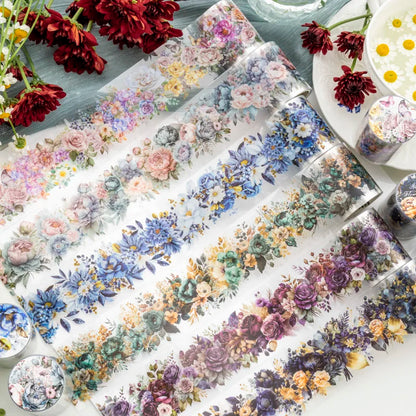 50mm*2m PET Natural Plant Flowers tape Sticker Decorative collage Adhesive Diy Scrapbooking hand made Masking tape.