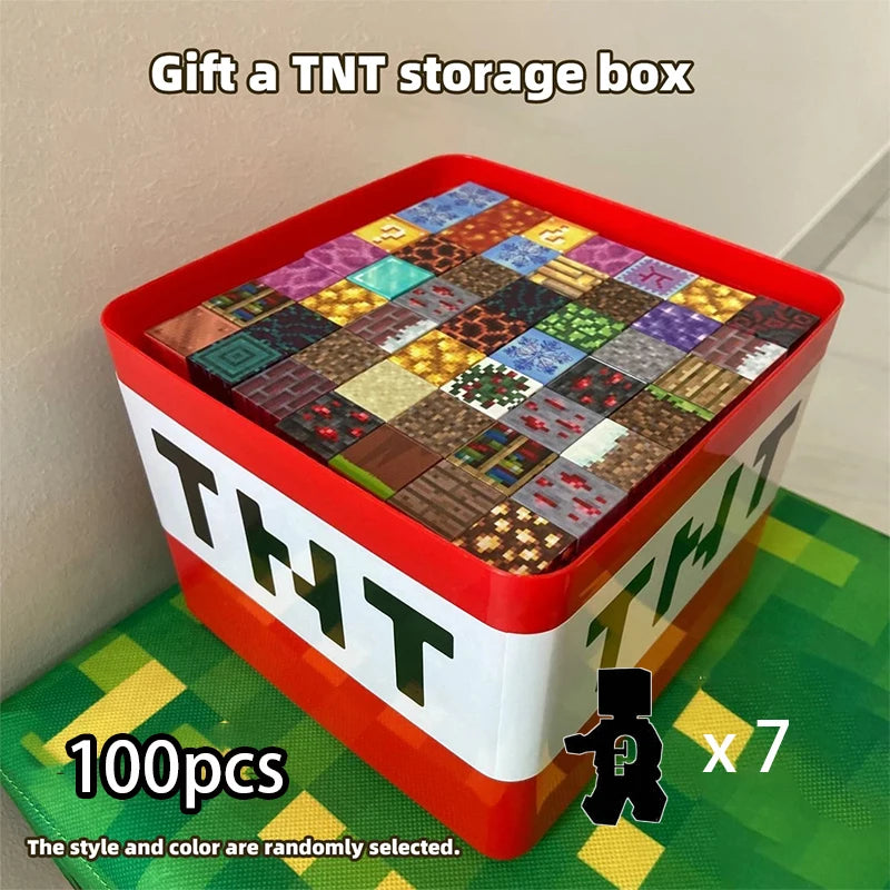 Magnetic Building Blocks Mine World Cube Magnet World Set for Kid Age DIY Model Children Stem Best Montessori Sensory Toy.