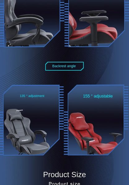 Rosa gaming stuhl für mädchen computer stuhl höhe einstellbar komfortable bürostuhl mit kopfstütze lenden kissen Swivel Stuhl