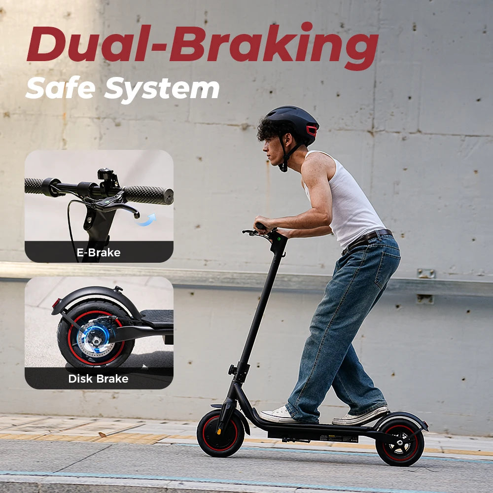 ISCOOTER W5 Electric Scooter Adults 350W motor 36V7.8Ah E-Scooter 8.5" Inflatable road Tires Foldable EScooter.