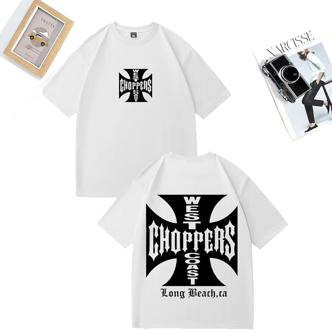 Paul Walker Shirt West Coast Choppers men T-shirt Women vintage Loose tops Cotton short sleeve Hip Hop streetwear Unisex Tshirts.