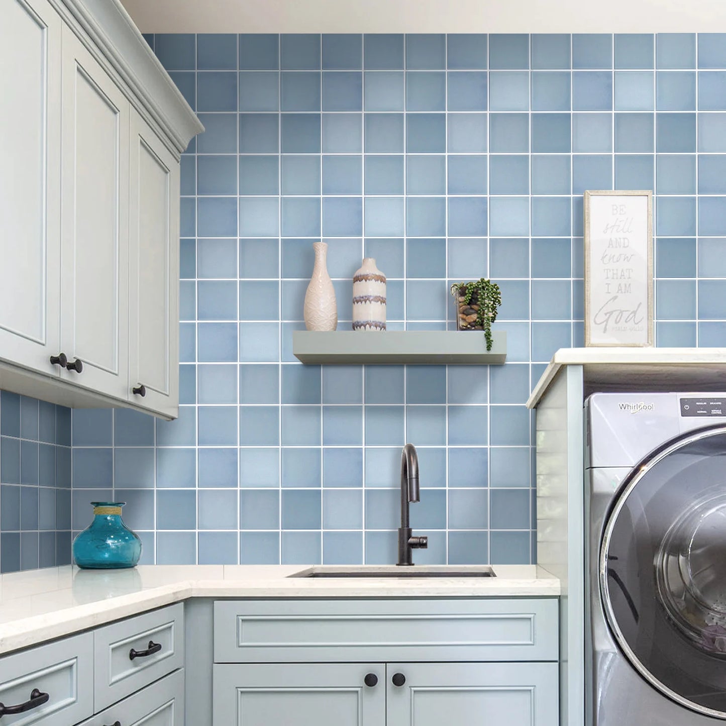 10 PCS Matte Peel-and-Stick Wall Panels, 30 x 30 cm, Waterproof Bathroom Wall Stickers, Wall Decorative Panels, Home Decoration