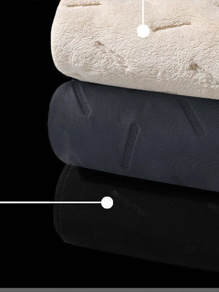 New Lambswool Pants for Men Winter Autumn Casual Proof Thick Fleece  Trousers Fashion Drawstring Plus Size Joggers Sweatpants.