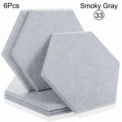 Sound Absorbing Wall Panels Hexagon 6 Pcs Bedroom Acoustic Insulation Sound-absorbing Panels Decor Acoustic Absorption Panel