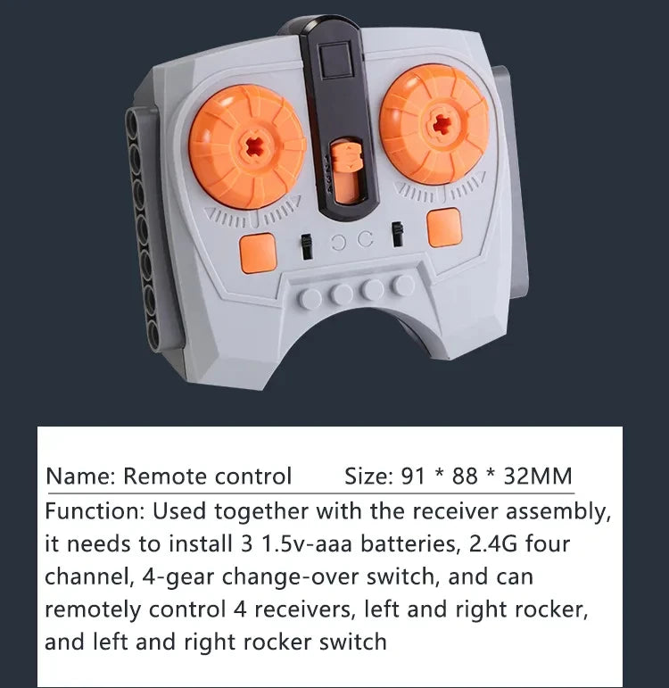 Technical Motor Battery Box Power Functions Parts IR Speed Servo Light Receiver PF APP Remote Control Car Building Blocks Bricks.