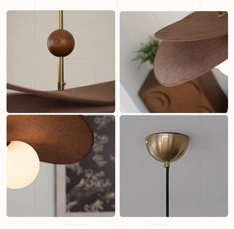 Wabi Sabi Hängeleuchte aus Korbgeflecht, Vintage-Glasblasen-Pendelleuchte für Esszimmer, Schlafzimmer, Wohnzimmer.