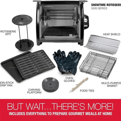 Electric oven 1000W Large capacity chicken oven 25-250℃ household oven knob temperature control.