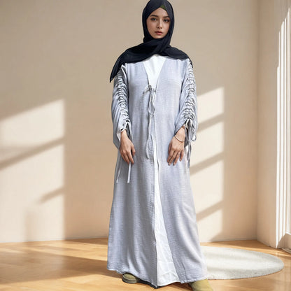 Eid Ramadan Muslim Dress Women Dubai Open Abaya Turkey Kaftan Kimono Cardigan Kebaya Islam Clothing Robe Caftan Marocain Femme.