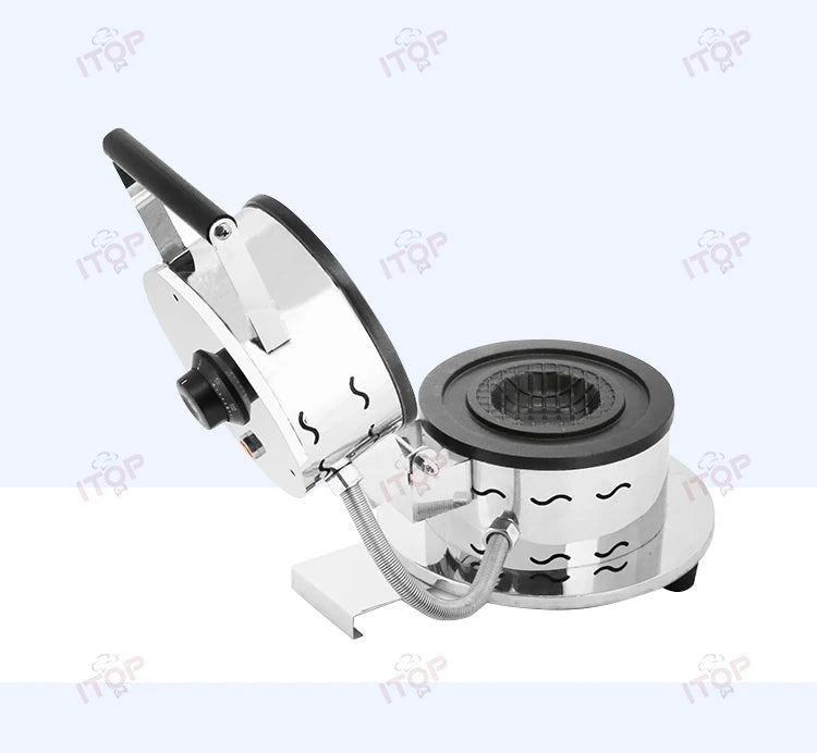 Commercial Burger Ice Cream Bread Maker 10CM Dia. Gelato Press Heating Machine Gelato Panini Press Ice Cream Sandwich Machine.