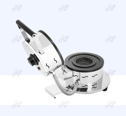 Commercial Burger Ice Cream Bread Maker 10CM Dia. Gelato Press Heating Machine Gelato Panini Press Ice Cream Sandwich Machine.