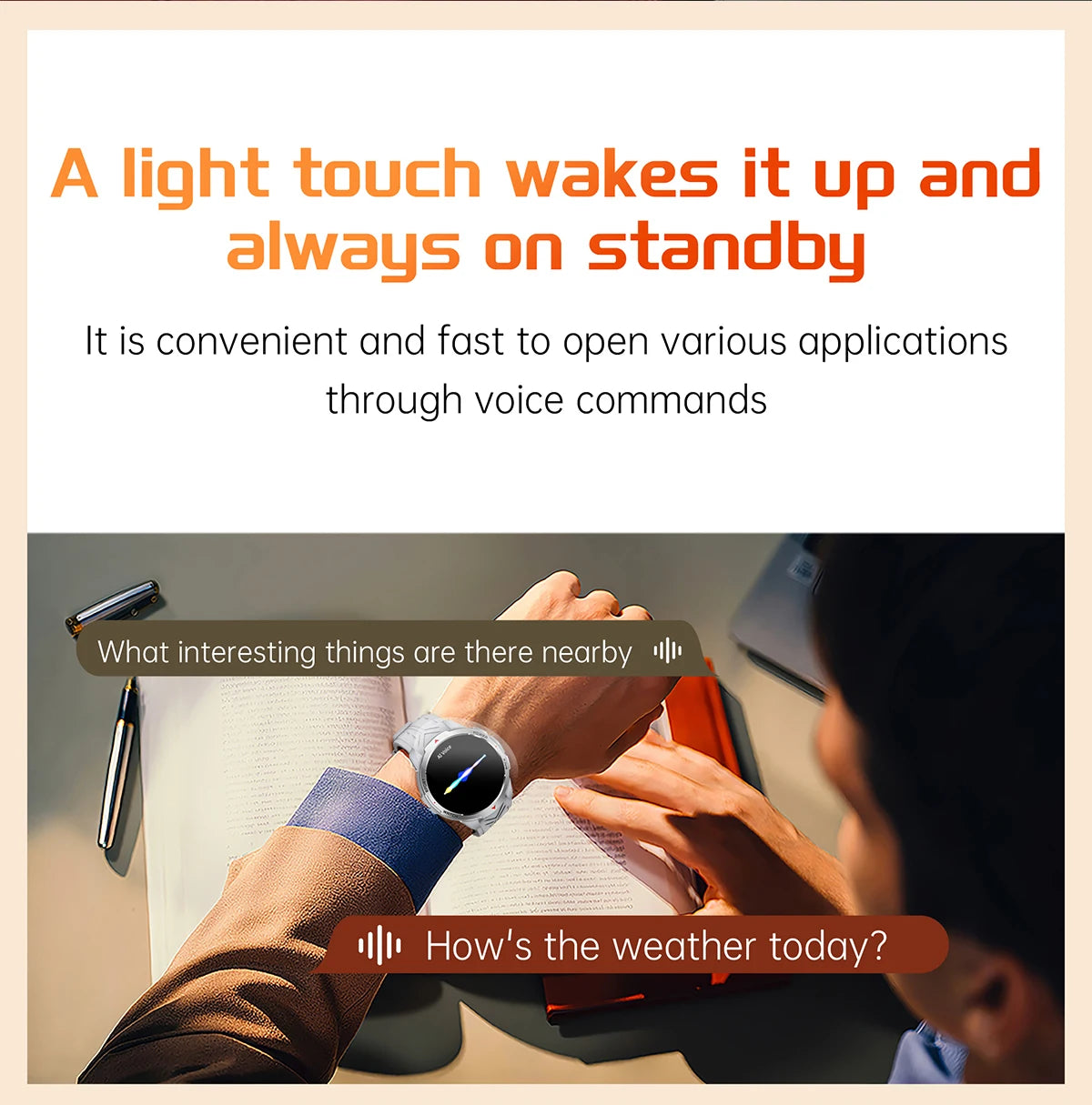 LIGE New 1100mAh Battery Smart Watches For Man Outdoor Sport LED Flashlight Compass Men’s Smartwatch Bluetooth Call Men Watches