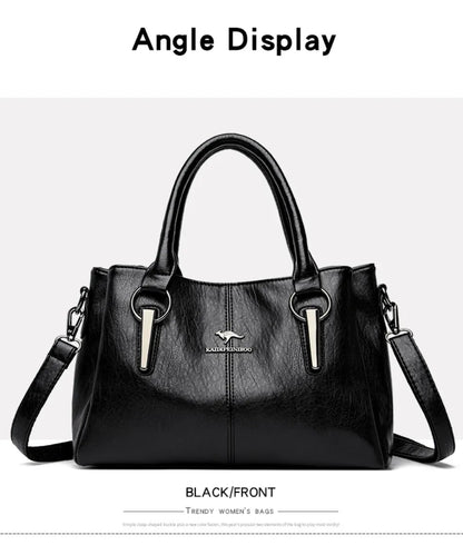 Genuine 3Layers High Quality Soft PU Leather Ladies Shoulder Crossbody Bags for Women  Luxury Handbags  Women  Designer A Main