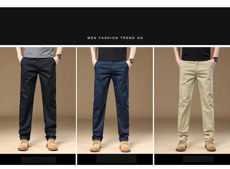 2024 Autumn New Men's Pants 97%Cotton Solid Color Work Wear Casual Pant Wide Korean Y2k Clothing Jogger Cargo Trousers Male.