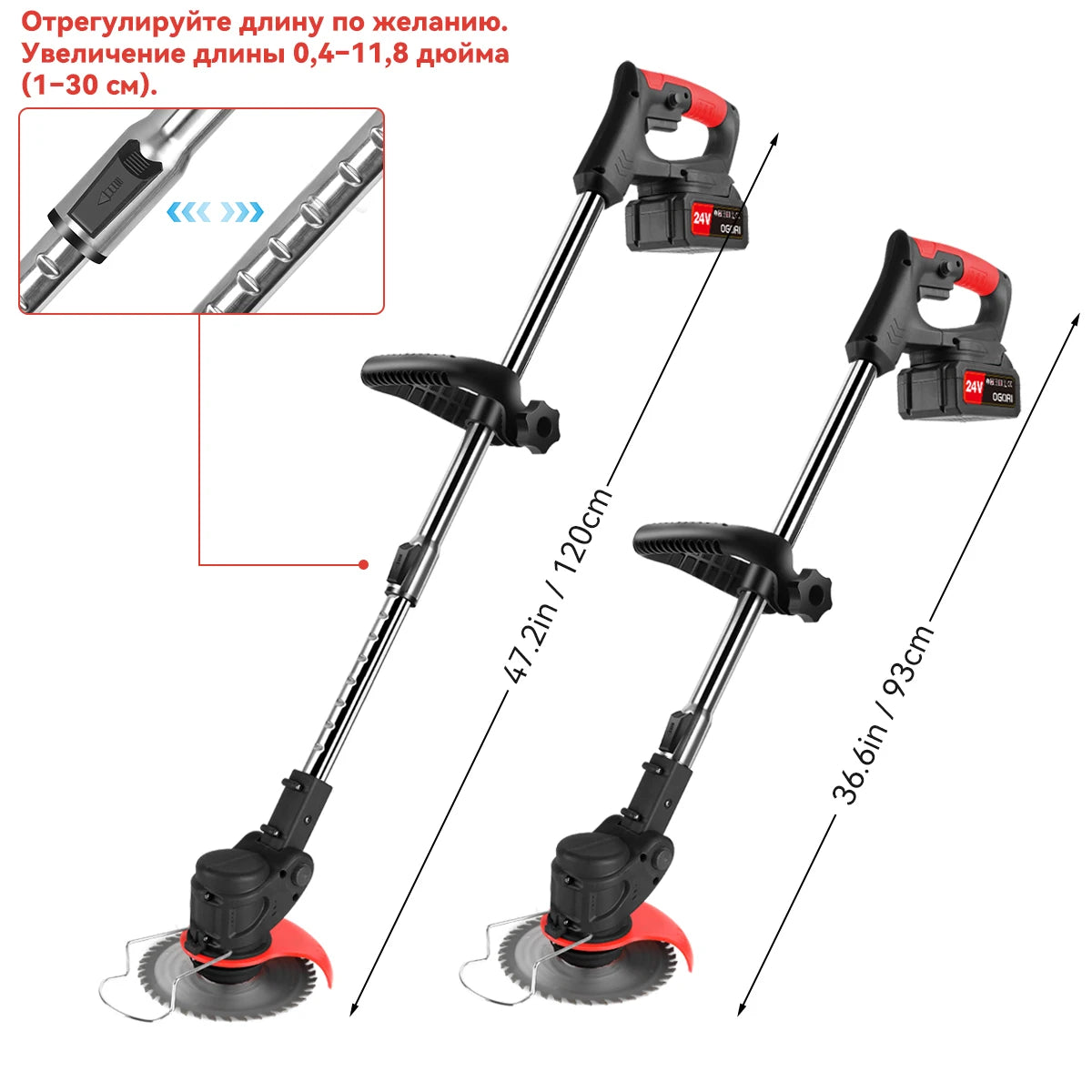 Bürstenloser elektrischer Rasenmäher, 18.000 U/min, kabelloser Rasentrimmer, Rasenmäher, Astschneider, Gartengeräte zum Reinigen von Unkraut