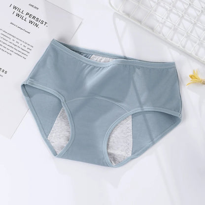 Women's menstrual briefs large flow postpartum water absorption leakproof briefs women's pure cotton menstrual briefs lingerie