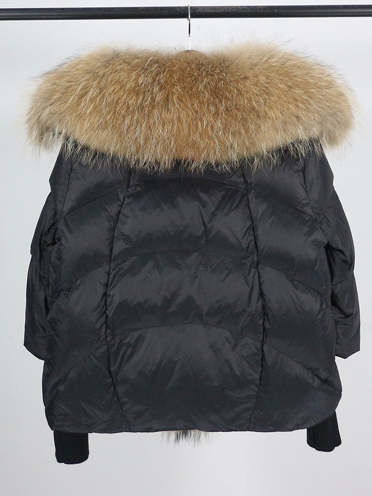 Lose Natürliche Echt Fox Pelz Kragen Mantel Dicke Neue Europäische Mode Weiße Ente Unten Jacke Winter Frauen Warme Luxus Oberbekleidung