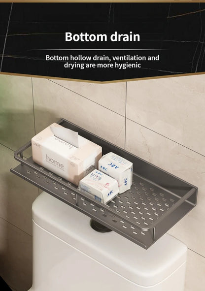 60 cm Breite, verbessertes WC-Aufbewahrungsregal/Badezimmer-Shampoo-Regale, Kleiderbügel, Duschregal, Kleiderbügel, Eckregal