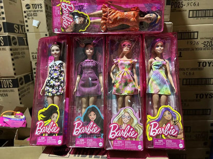 Genuine Barbie Dolls Brand Assortment Fashionista Girl Fashion Doll Princess Toys For Girls Bonecas Barbie Doll Birthday Gifts.