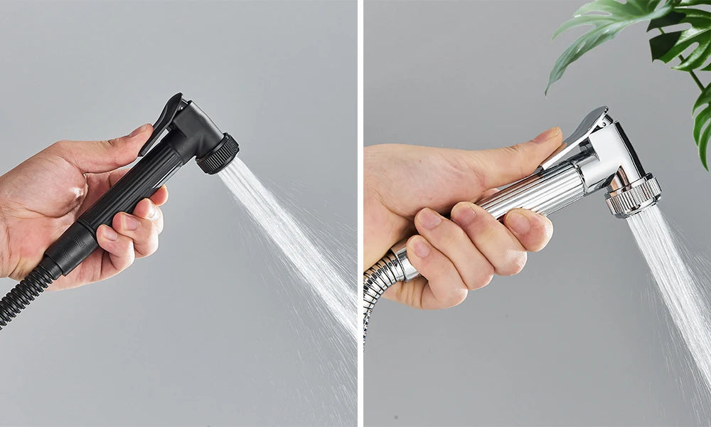 Rainfall Bathroom Shower Faucet Kit With Bidet Wall Mounted Stainless Steel Hot Cold Water Mixer Tap System With Rack,Tub Spout