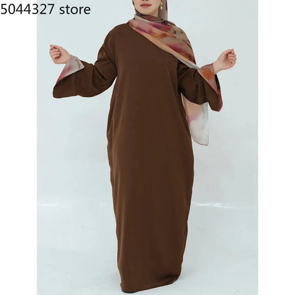 Muslim Türkiye Dubai Abayas For Women Loose Long Dress Kfatan Modest Ramadan Robe Femme Islamic Clothing Holiday Maxi Dresses.