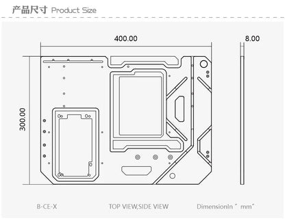 Bykski ATX Open Frame Panoramic Viewing Gaming Computer Case DIY Full Aluminum Water-Cooled Chassis B-CE-X.