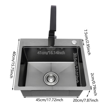 [Edelstahlspüle] Moderne Küchenspüle aus Edelstahl – Edelstahl – für die Küche – langlebig, elegant