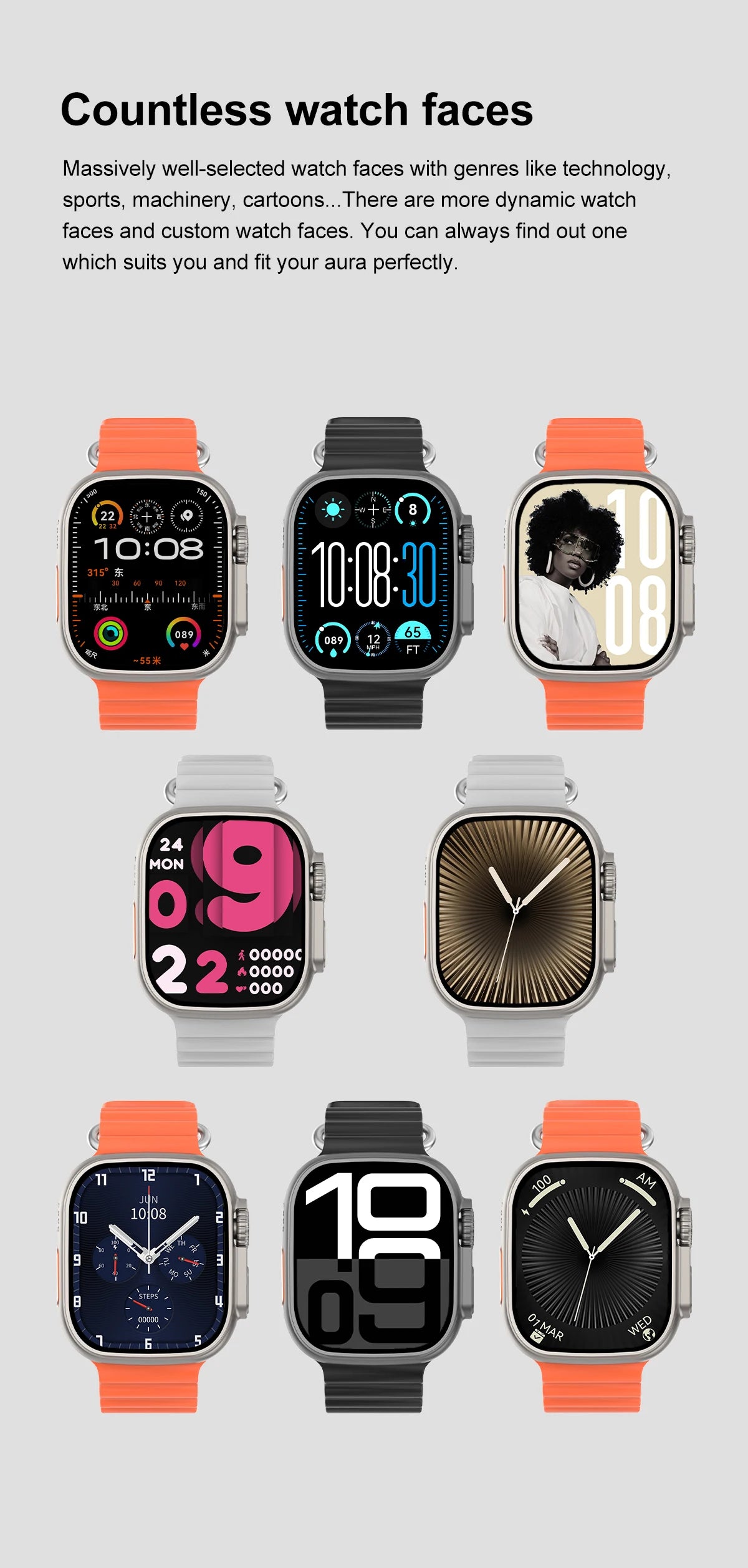 DT Ultra 3 Smartwatch Amoled Screen 4GB MP3 MP4 Player Bluetooth Network Sharing APP Store ChatGPT Smart AI Watch Men Sportwatch.