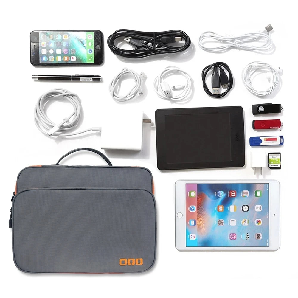 Multi Layer Cable Storage Bag, Electronic Accessories Organizer, Portable Travel Cable Organizer Case for iPad cable Charger.