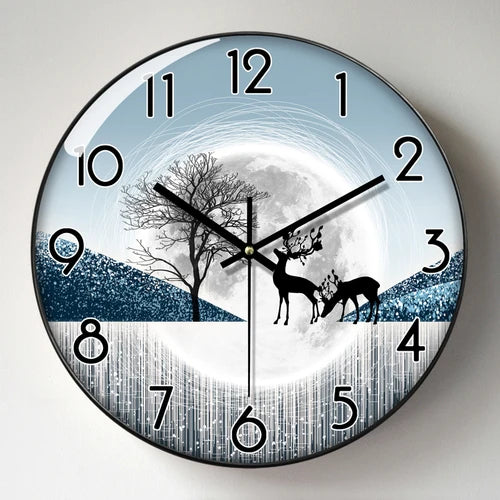 Wanduhr, Wohnzimmer mit Kalender, Zuhause, modisch, einfach, modern, Wanduhr, 2023, neuer Stil, stumm, Licht, Luxus