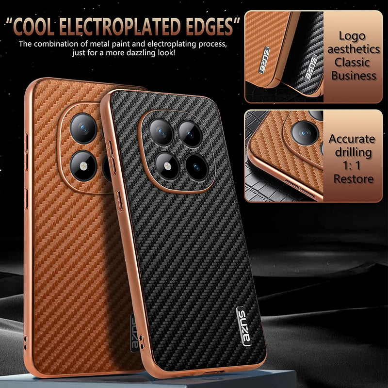 For Xiaomi Redmi Note 15 pro plus Carbon Fiber Phone Case -New Hot Series Mi Note 13/14 pro Plus/15 pro Poco X7/X6/M6 pro Case5G.