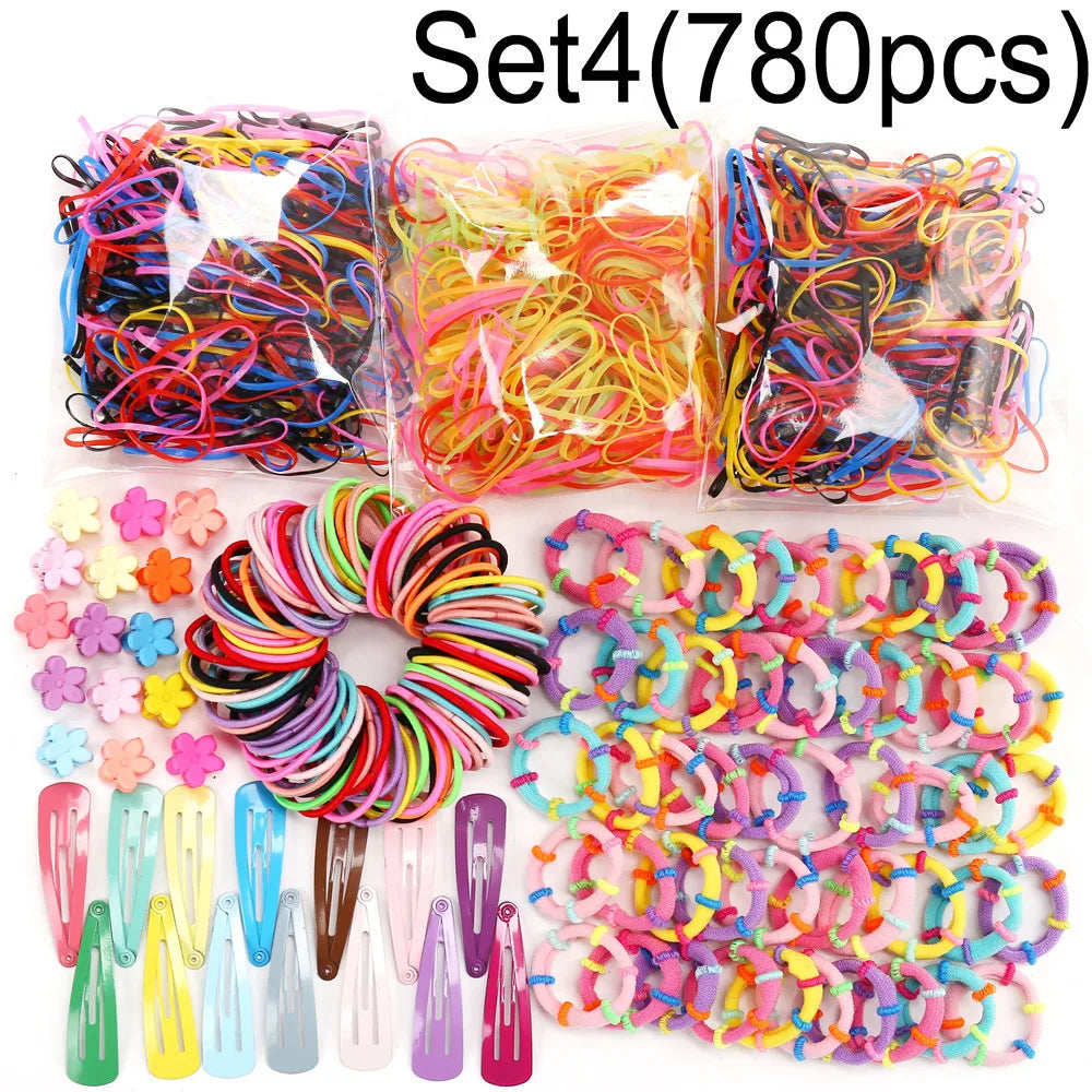 Fresh Simple Women's Hair Ties And Hair Accessories Set High Elasticity Cute Geometric Design Resin Hair Bands for African Eu...