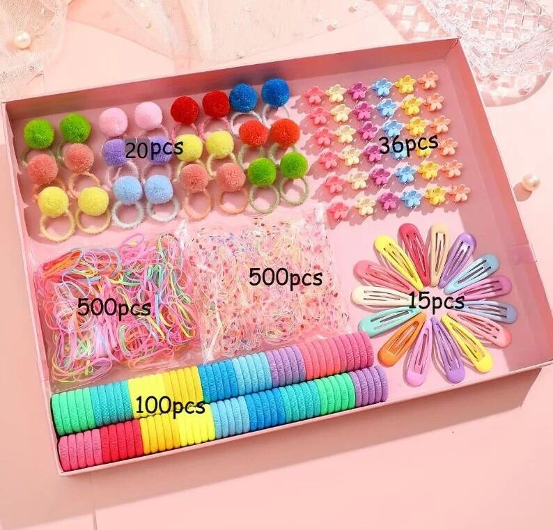 Fresh Simple Women's Hair Ties And Hair Accessories Set High Elasticity Cute Geometric Design Resin Hair Bands for African Eu...