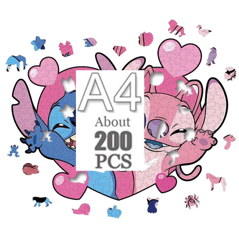 Cartoon animal wooden puzzle Film elements figure Popular classics wood jigsaws for adult kids Educational toy