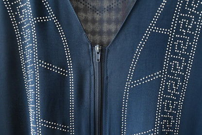 New Women Elegant Dress Chiffon Open Abaya with Zipper Muslim Women Dress Islamic Clothing Cardigan Abaya Women Muslim Dress.