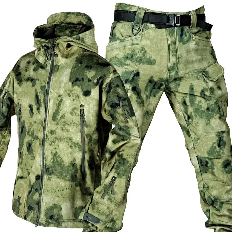 Winter Autumn Fleece Men Jacket Tactical Waterproof Suit Outdoor Fishing Hiking Camping Tracksuits Coat Thermal Suit
