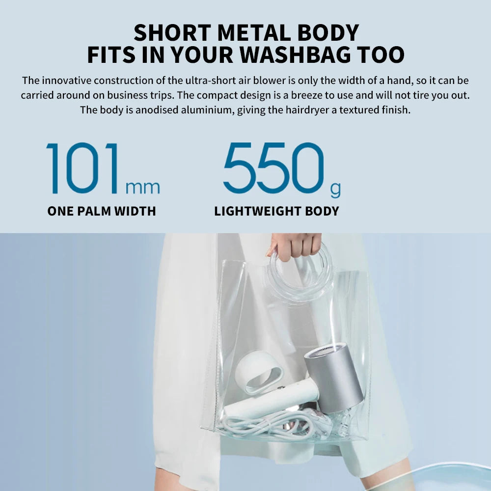 XIAOMI MIJIA H500 Water Ion Hair Dryer Professional Blow Hair Dryer Negative Ionic Blower Electric Dryer Diffuser Quick Dry Hair.