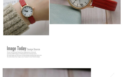 Simple Women Watches Luxury Design Leather Watch Ladies Quartz Wristwatch Womens Small Round Dial Clock Reloj Mujer.